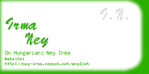 irma ney business card